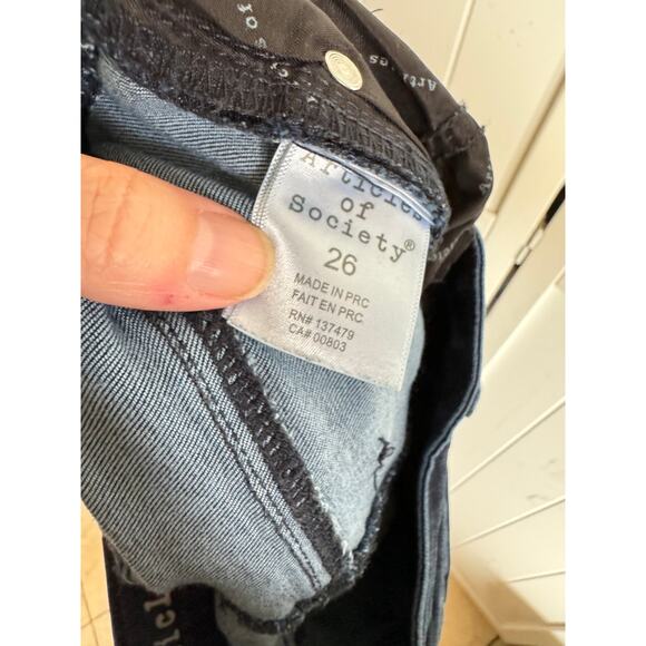 Articles of Society Womens Jeans Sz 26 Dark Blue Lana Wash Skinny 5354PL-505E - Picture 4 of 5